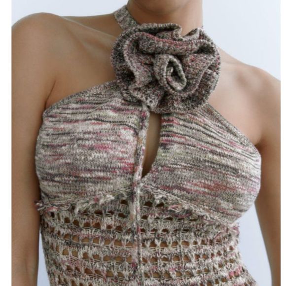 NWT Zara Frayed Knit Dress - Picture 5 of 7